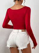 Camiseta Simples sexy manga comprida - Frete Grátis 🔥