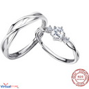 Par de Alianças de Prata Redimensionável - Life Tree | Frete Grátis 🔥