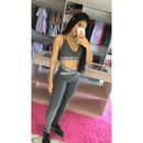 Conjunto Fitness Feminino Legging e Top Com Elástico - Frete Grátis 🔥