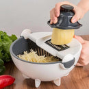 Cortador de Frutas e Legumes com Bacia de Drenagem