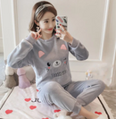 pijama de lã de manga comprida