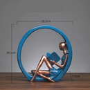 Escultura Europeia Decorativa em Resina com Posições de Yoga