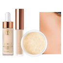 Kit Maquiagem Facial O.TWO.O - Corretivo, Base e Pó Virtual Store