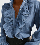 Camisa de mangas compridas com mangas compridas de mangas compridas